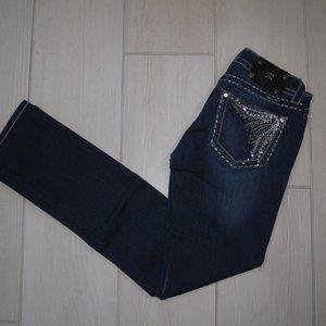 Miss Me Buckle 26 31 Straight Dark Jeans Denim